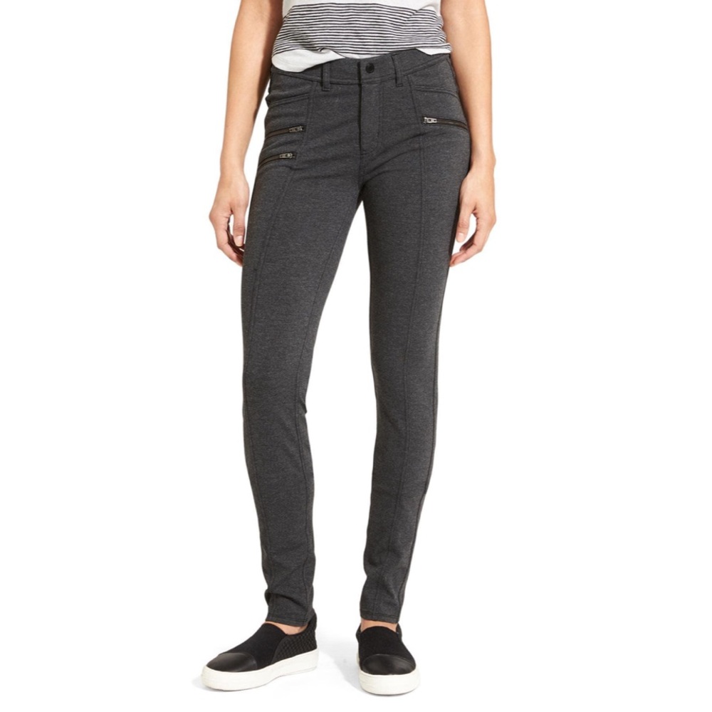 Athleta Ponte Skinny Pant Heathered Black Charcoal